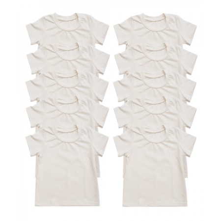 Комплект 10 шт дитяча футболка Молочний